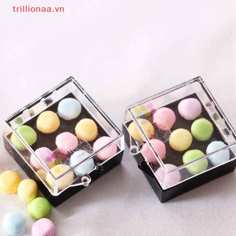 Set 12 Bánh Macaron Tỉ Lệ 1 / 12 Trang Trí Nhà Búp Bê