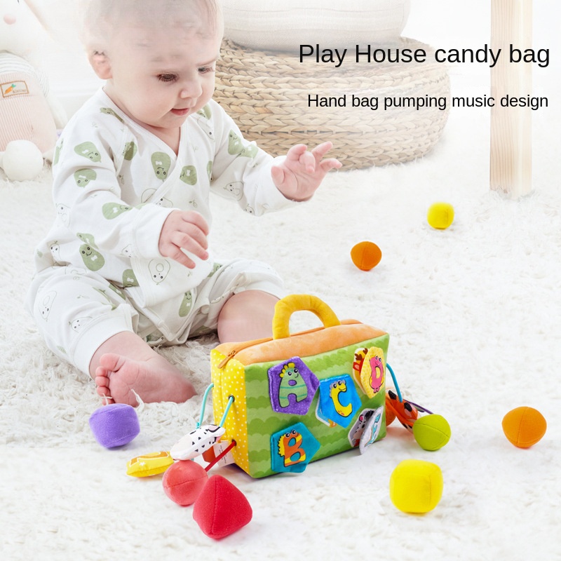 Đồ chơi trẻ sơ sinh mainan dây rút chouchoule xe treo 0-1 tuổi bé xếp hình rattle mặt dây chuyền bé xe đẩy-treo cũi đồ chơi treo