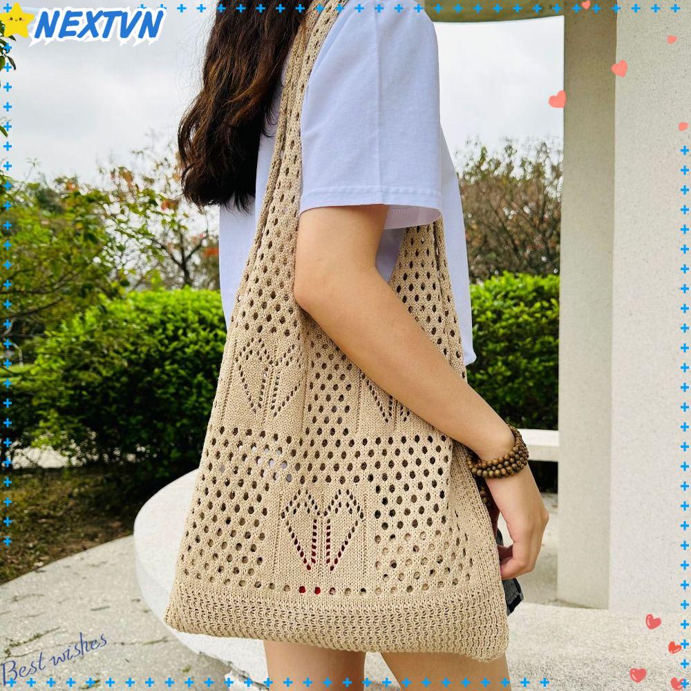 Túi Xách Đeo Vai Vải Dệt Kích Cỡ Lớn Thời Trang Dành Cho Nữ