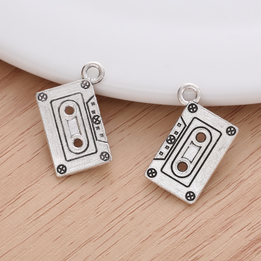 Set 15 Mặt Vòng cổ Nam Châm Bằng Hợp Kim Bạc Thời Trang Vintage Cho Nữ