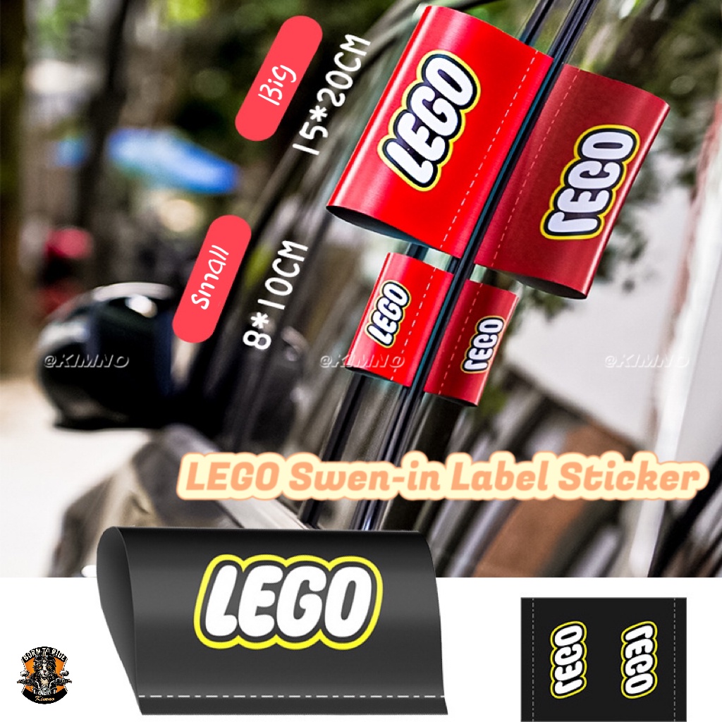 Miếng Dán Trang Trí Xe Hơi Hình Lego Sáng Tạo Độc Đáo