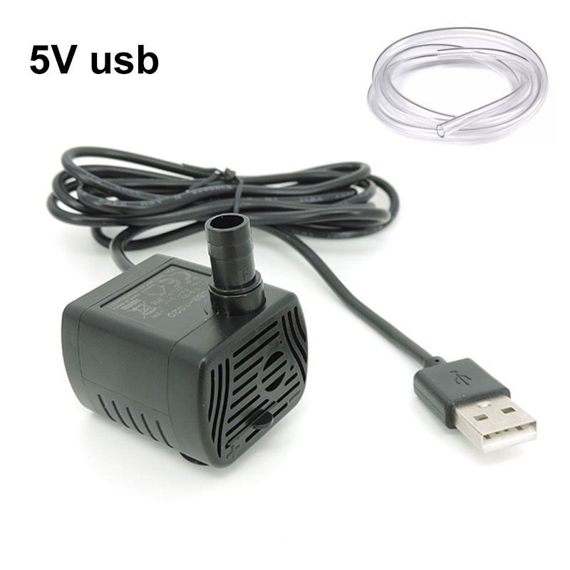 Máy Bơm Nước mini 5v Cổng usb 200l / h vn6l3 Không Chổi Than Tiếng Ồn Thấp Có Thể Điều Chỉnh Cho Bể Cá