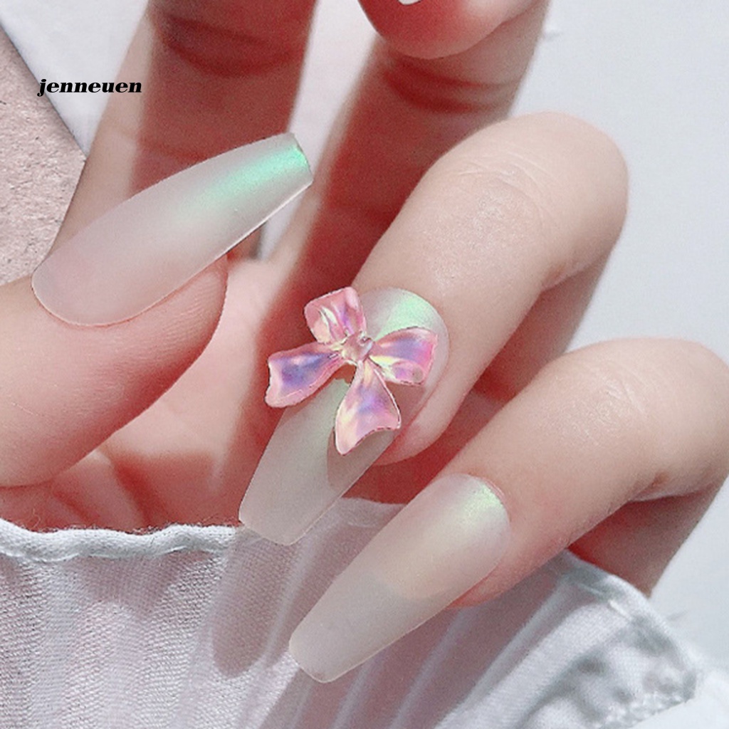 Set 10 Nơ Ruy Băng 3D Lấp Lánh Trang Trí Móng Tay Thời Trang