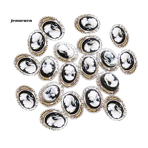 Set 10 Phụ Kiện Trang Trí Móng Tay Nghệ Thuật Bằng Hợp Kim 3D DIY