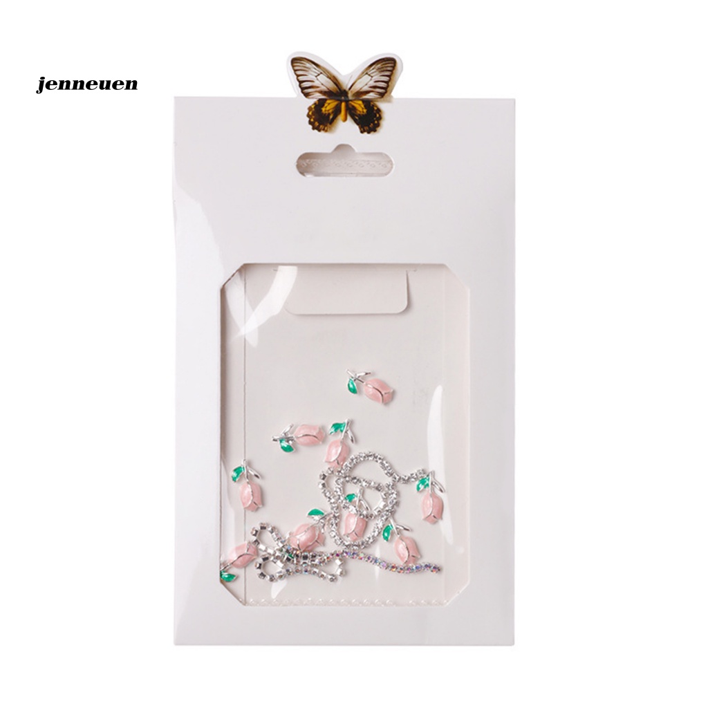 1 Gói Phụ Kiện Trang Trí Móng Tay Hình Hoa Tulip Đính Đá Xinh Xắn