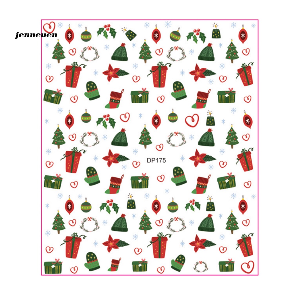 Miếng Dán Móng Tay Chủ Đề Giáng Sinh Hoạt Hình Dễ Sử Dụng