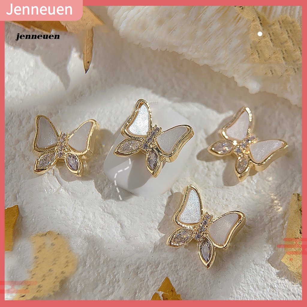 Set 2 Phụ Kiện Trang Trí Móng Tay Hình Bướm Trọng Lượng Nhẹ Thời Trang DIY