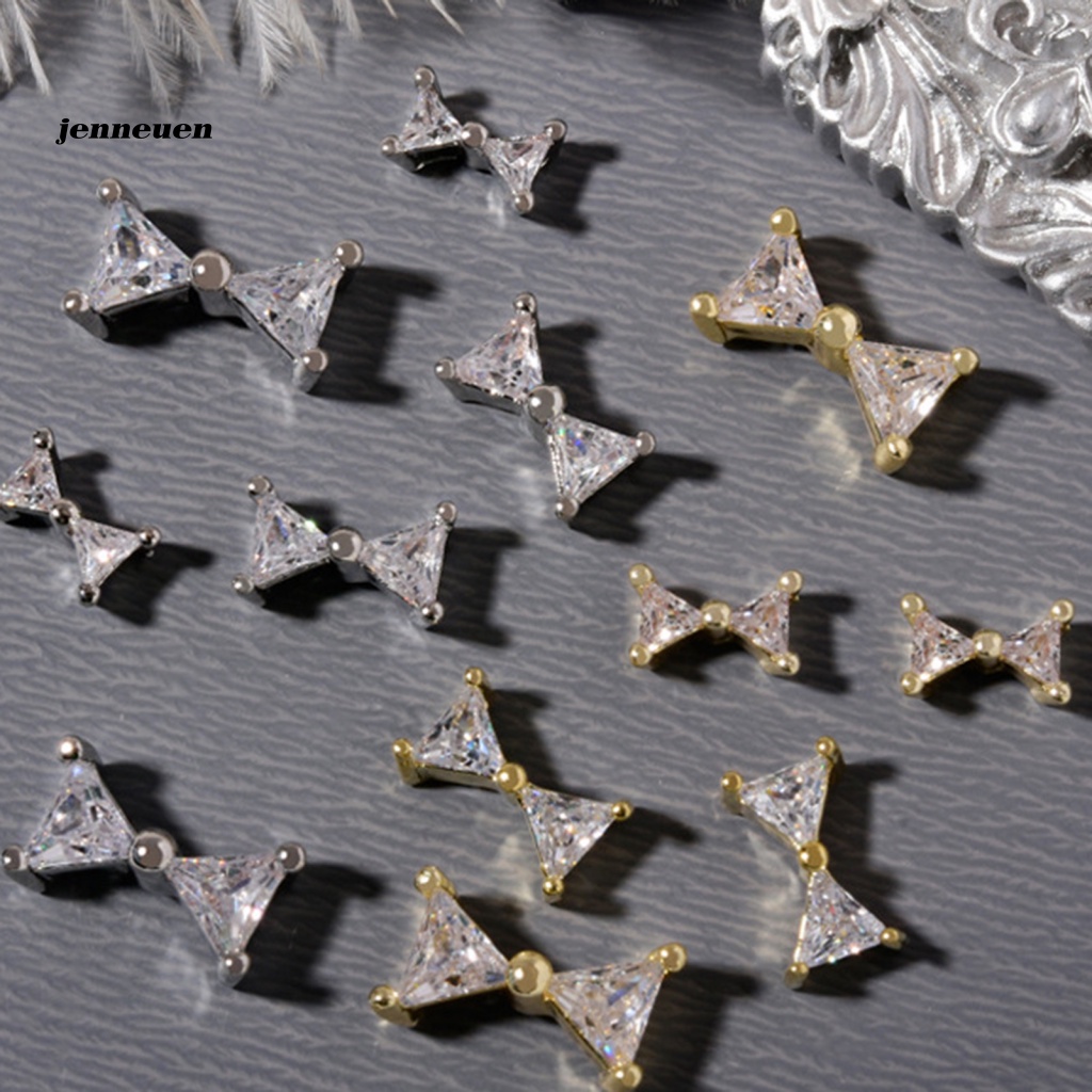 Phụ Kiện Trang Trí Móng Tay Hình Nơ 3D Lấp Lánh Thân Thiện Với Môi Trường