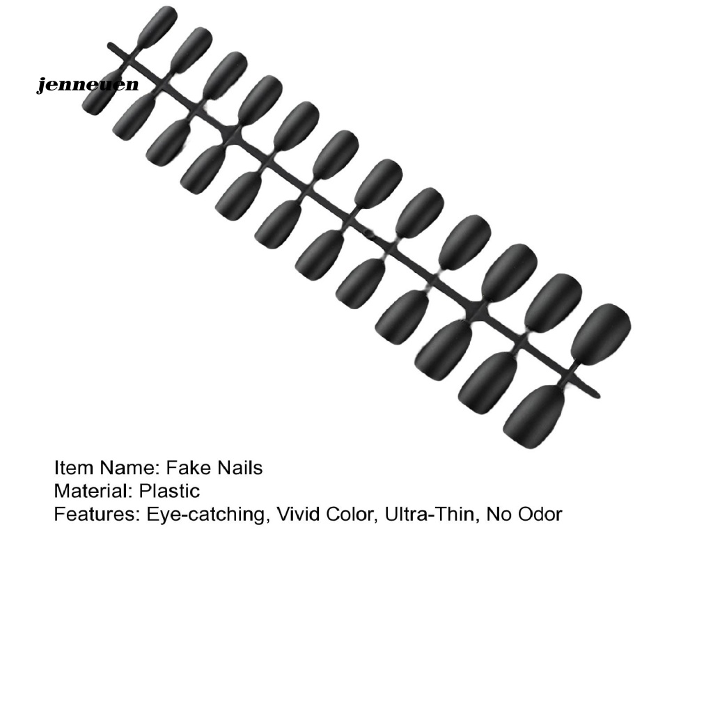 Bộ 24 Móng Tay Giả Ngắn Che Phủ Toàn Diện Màu Sắc Sống Động