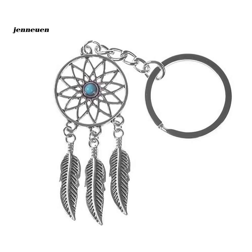 Móc Khóa Gắn Lông Vũ Tua Rua Phong Cách Dân Tộc