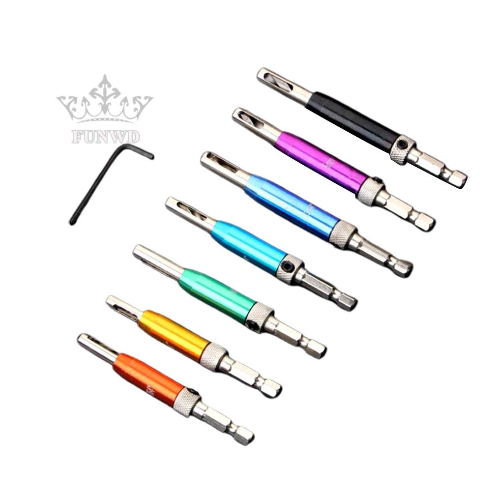 【FUNWD】Hinge Drill Bits Locating Hole 7PCS Cabinet Carpenters Door Cabinet Hinge