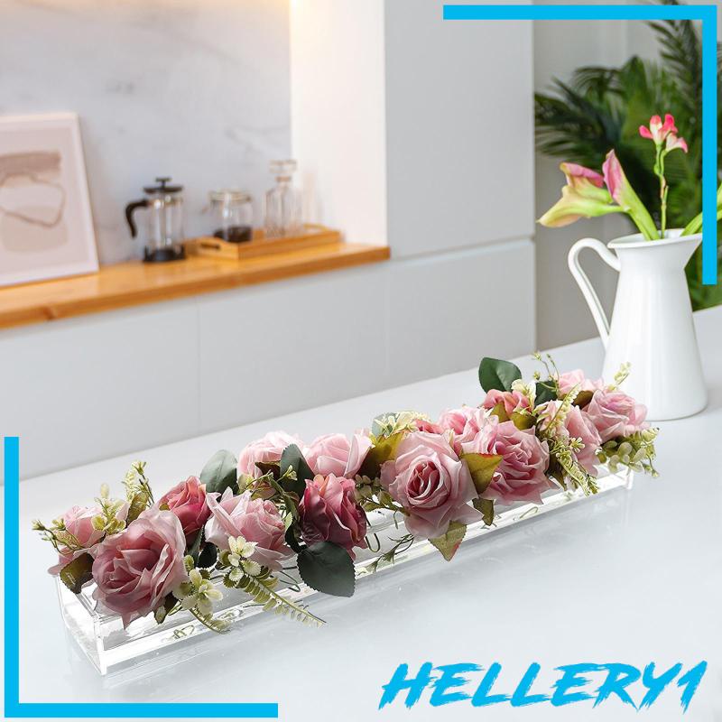 Lọ Hoa Hình Chữ Nhật Bằng Acrylic Nghệ Thuật Dùng Trang Trí Bàn Tiệc Cưới