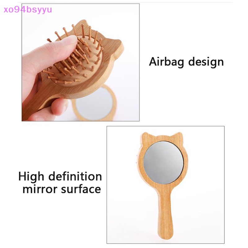 Lược Chải Tóc Xo94Bsyu Mát Xa Da Đầu Đa Năng Có Gương Tiện Dụng