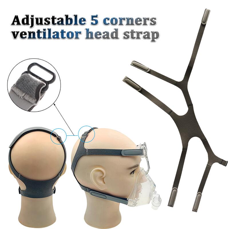 Băng đô chống ngáy thông gió 5 góc có thể điều chỉnh CPAP // Băng đô có thể điều chỉnh // Mặt nạ lục giác có dây đeo thông gió