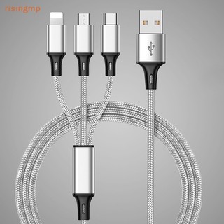 Dây Cáp Sạc 3 Trong 1 Đa Năng Cổng Micro USB Loại C Cho iPhone Android
