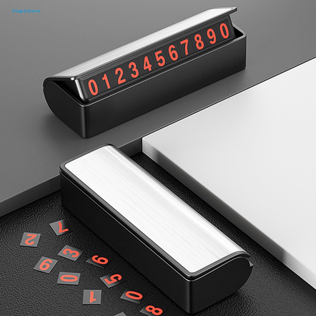 [Xiapistore] Thẻ Đỗ Xe Hơi Tạm Thời Kích Thước Nhỏ Gọn Tự Dính Chống Tiếp Xúc Thiết Kế Số Ẩn Từ Tính Dạ Quang Giữ