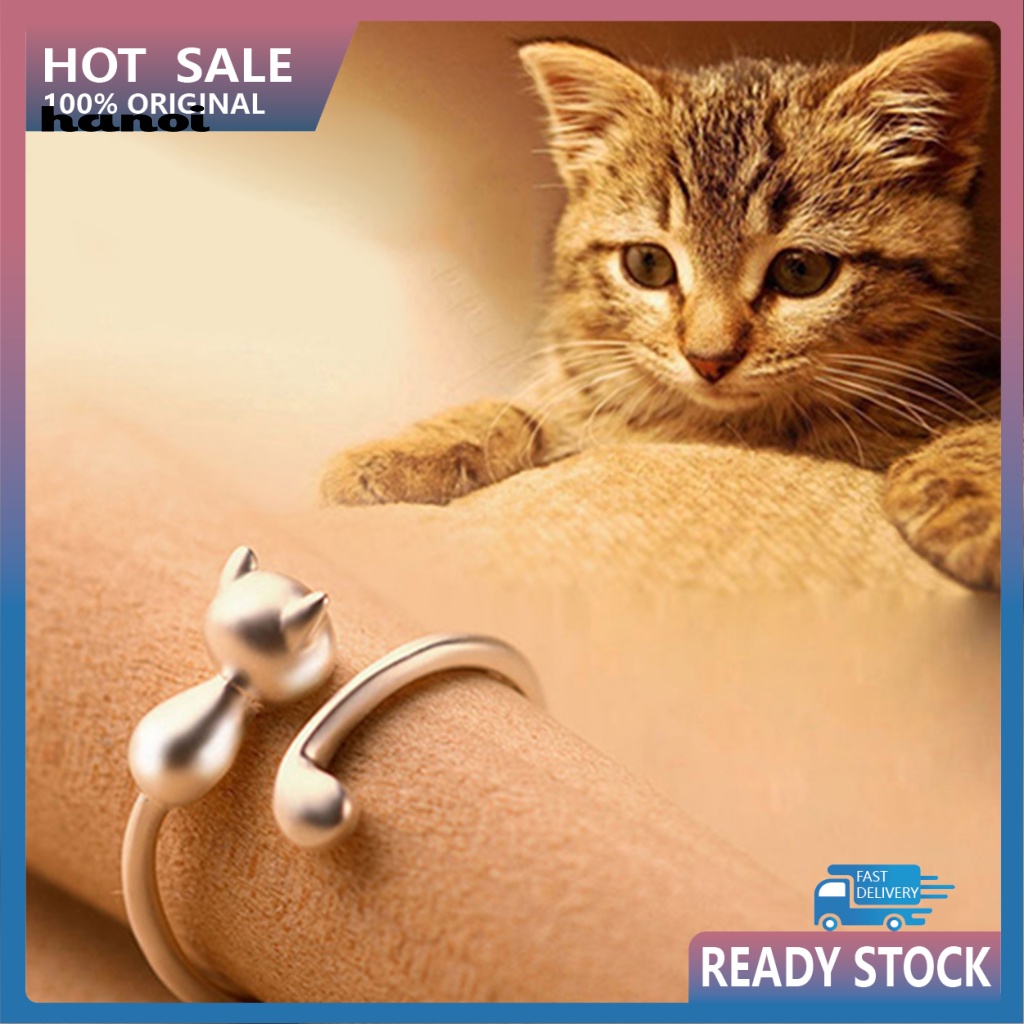 Nhẫn Hở HìNh MèO Dễ Thương Cho Nữ