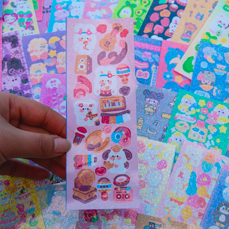 Bộ 10 sticker Dán Trang Trí Sổ Tay Hình Tạp Chí Dễ Thương diy