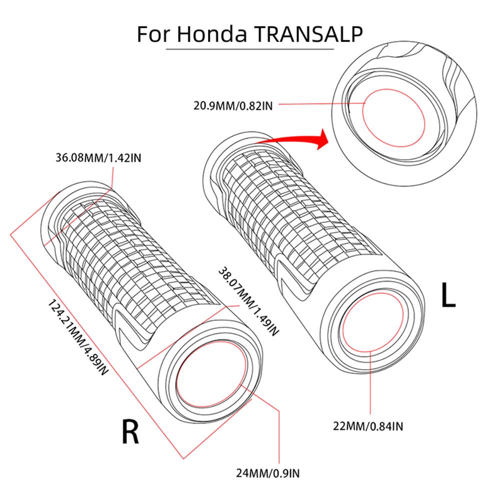 Vỏ Bọc Tay Lái Xe Máy Honda Vario125 Vario150 Vario160 Vario 125 150 160 7 / 8 22mm Bằng Cao Su