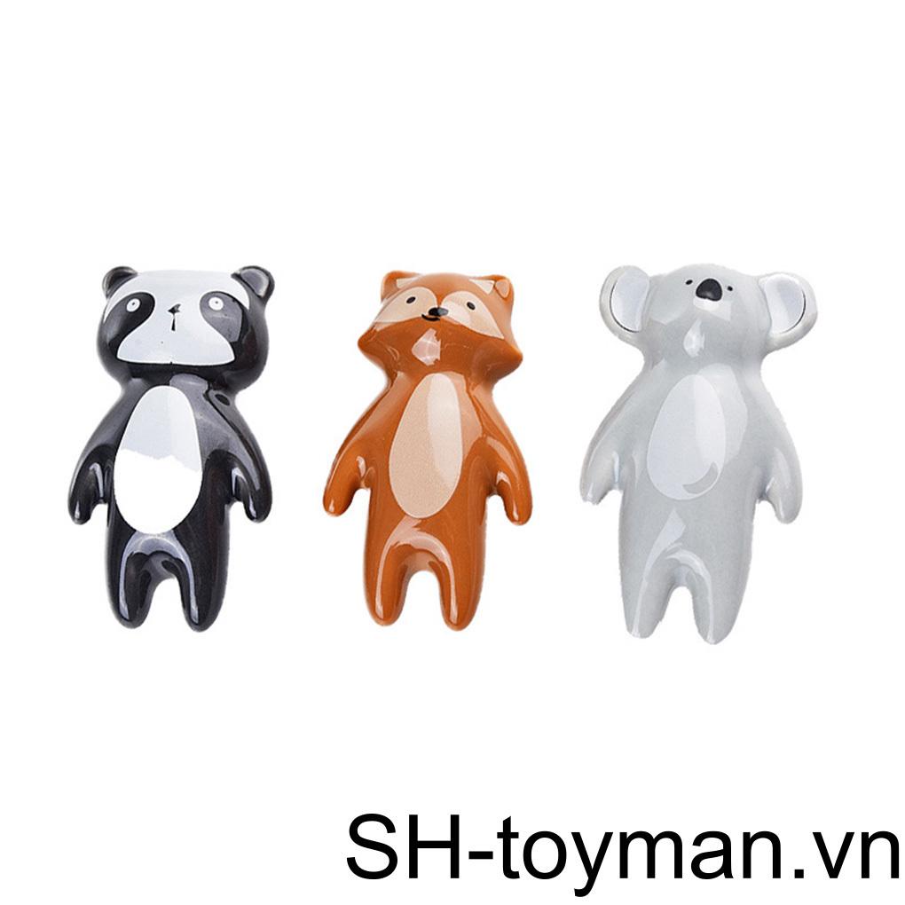 Set 6 Tay Nắm Cửa Bằng Gốm Hình Động Vật Hoạt Hình Dễ Thương