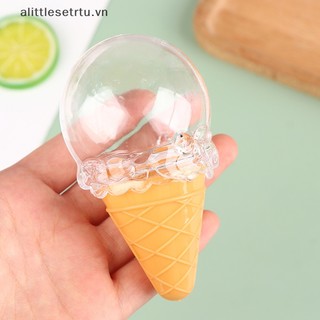 1 hộp đựng kẹo bằng nhựa trong suốt hình cây kem