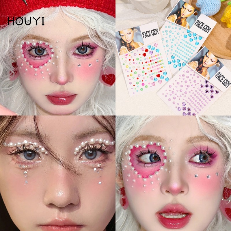 Hạt Đá 3D Nhiều Màu Sắc Bằng Acrylic Trang Trí Mặt Trái Tim