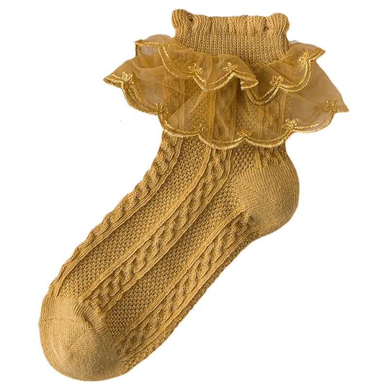 Vớ Công Chúa Màu Trắng Đen Trơn Phong Cách Lolita Thời Trang Mùa Hè Cho Bé Gái