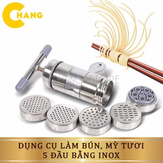 Máy làm bún tươi mini , dụng cụ làm mỳ bún cầm tay , máy ép mỳ bún 5 lưỡi inox làm mỳ bún tươi ngon, top 7 máy làm bún m