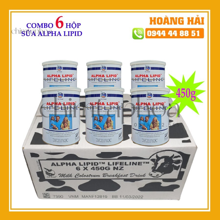 1 Thùng 6 Hộp Sữa Non Alpha Lipid 450g Của New Zealand