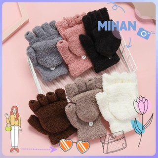 Găng Tay Nhung San Hô Giữ Ấm Mùa Đông Thời Trang MIHAN1