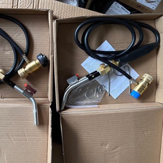 Bộ đèn khò 2 nòng , có đánh lửa và đầu chuyển qua bình gas mini, dây dài 1,5m