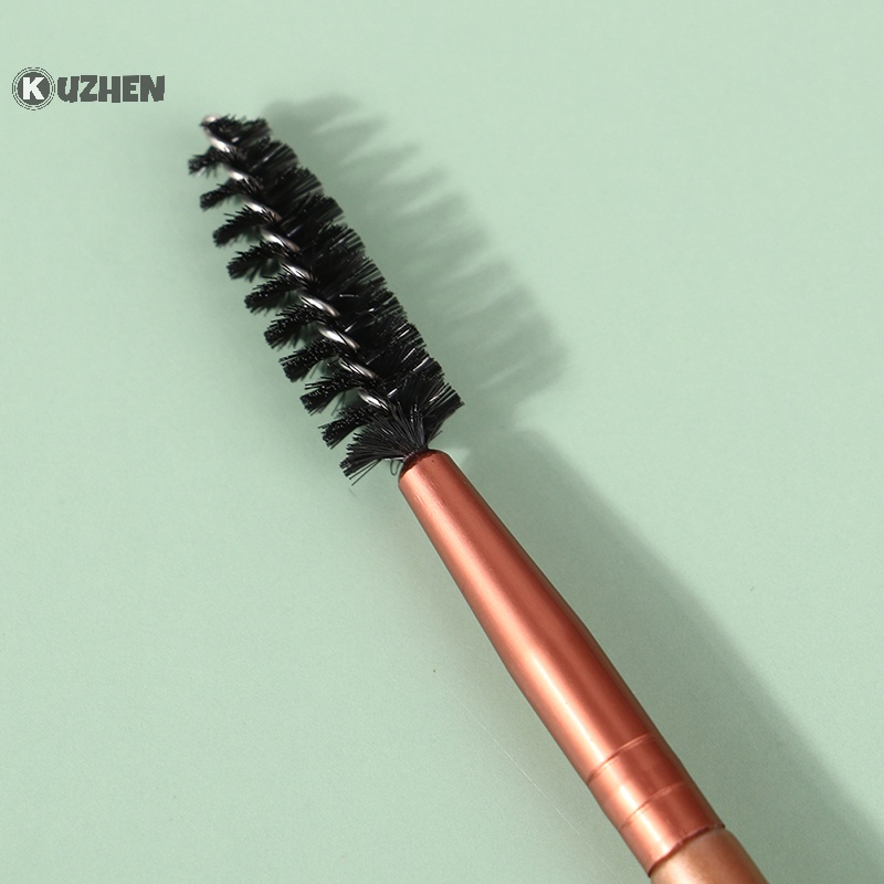 Kuzhen Cọ Hai Đầu Bằng Kim Loại Trang Điểm Lông Mi Lông Mày