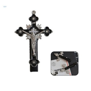 Kẹp Tóc Hình Thánh Giá Bằng Kim Loại Phong Cách Vintage Dành Cho Nữ