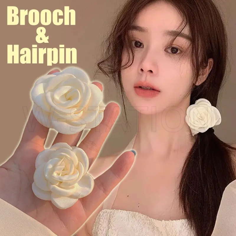 Kẹp Tóc Hình Hoa Trà Phong Cách Vintage Thanh Lịch Dành Cho Nữ