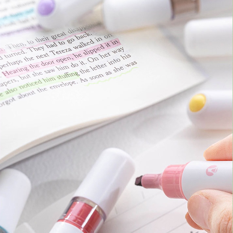 Set 6 Bút Highlight Pastel InMorning Bút Đánh Dấu Nhớ Dòng Nhiều Màu Dễ Thương