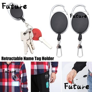 Bộ 1/4 Cái Móc Chìa Khóa Bằng Hợp Kim Kẽm Có Thể Thu Gọn Dùng Để Gắn Thẻ ID/Túi Xách