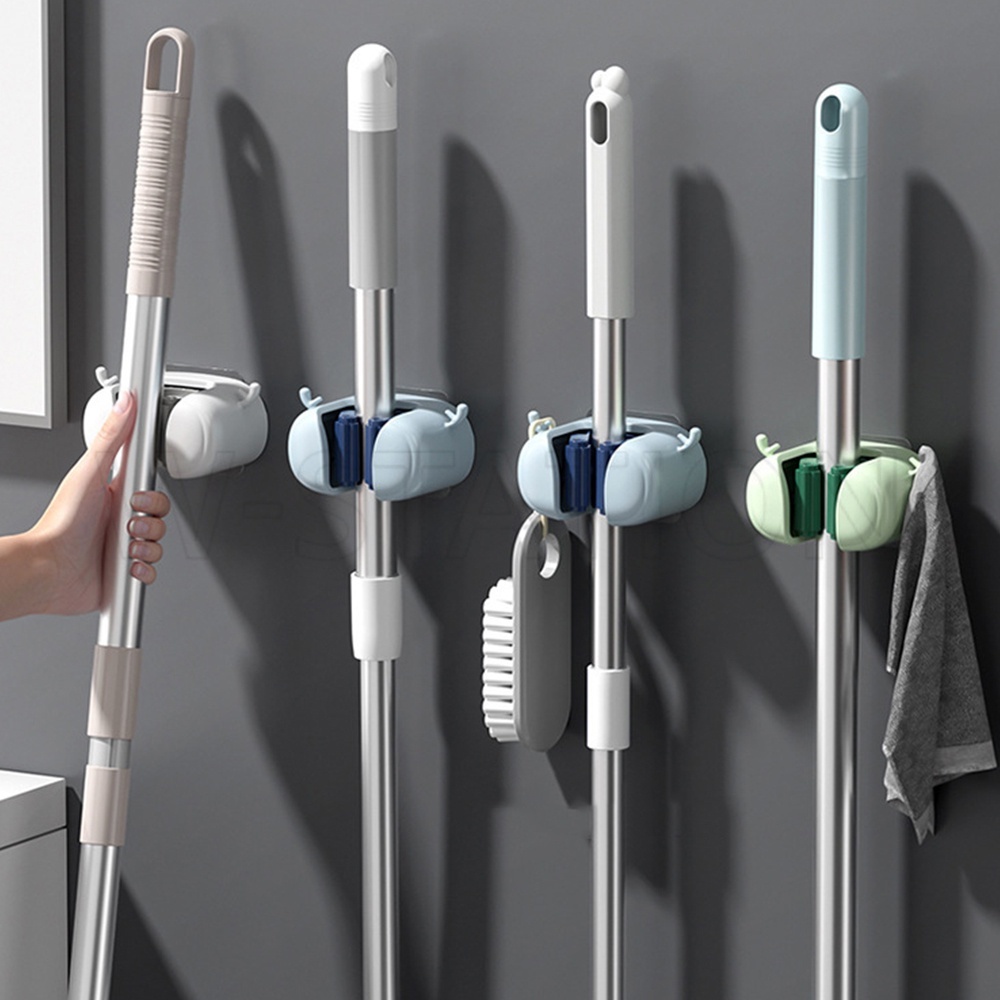 Giá Đỡ Cây Lau Nhà Gắn Tường Đa Năng Tiết Kiệm Không Gian Họa Tiết Hoạt Hình