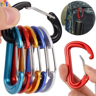1 Móc Khóa Carabiner Hình Chữ D Bằng Hợp Kim Nhôm Màu Sắc Ngẫu Nhiên