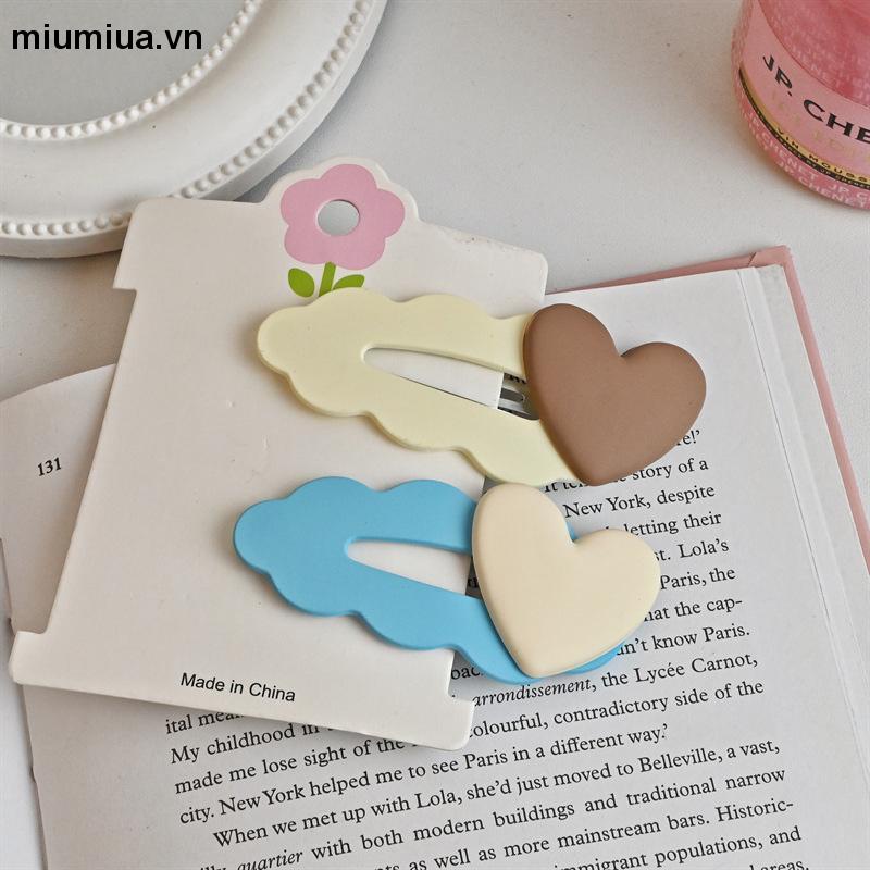 Miumiua🔮Kẹp Tóc Mái Ngang Hình Yêu Dễ Thương Thời Trang Mùa Hè 2023
