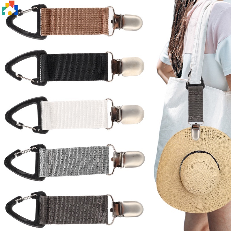 1 Khóa Cài Tam Giác Treo Nón / Ba Lô / Túi Xách Du Lịch Màu Trơn Co Giãn Nhỏ Gọn Tiện Lợi