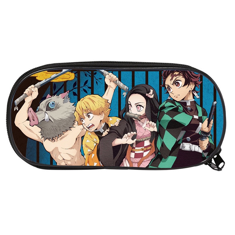 Túi Đựng Bút In Hình Anime Demon Slayer Zenitsu Tanjirou Sức Chứa Lớn