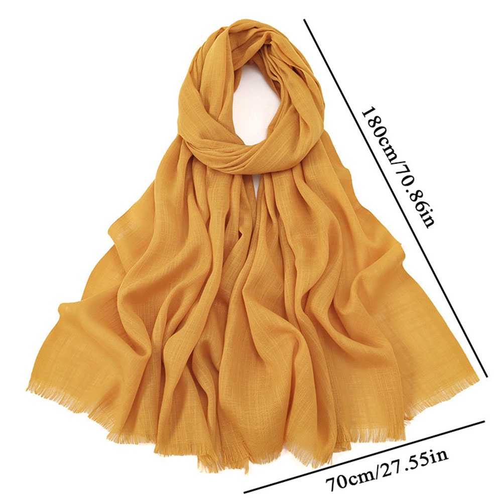 Khăn Trùm Đầu Bằng Cotton Mềm Mại Màu Trơn Đa Năng Phong Cách Hồi Giáo