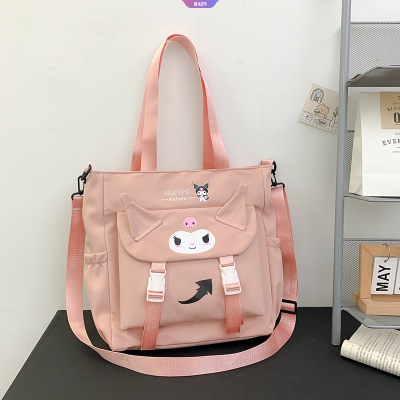 Sanrio Túi Đeo Chéo Nylon In Họa Tiết Hoạt Hình Kuromi Đáng Yêu Dành Cho Nữ