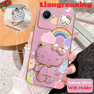ốp lưng Ốp Điện Thoại Silicon Chống Sốc Tráng Gương Hình Hello Kitty Cho realme C30S realme c30 5g 2022 DDXKT01 viền vuông cute