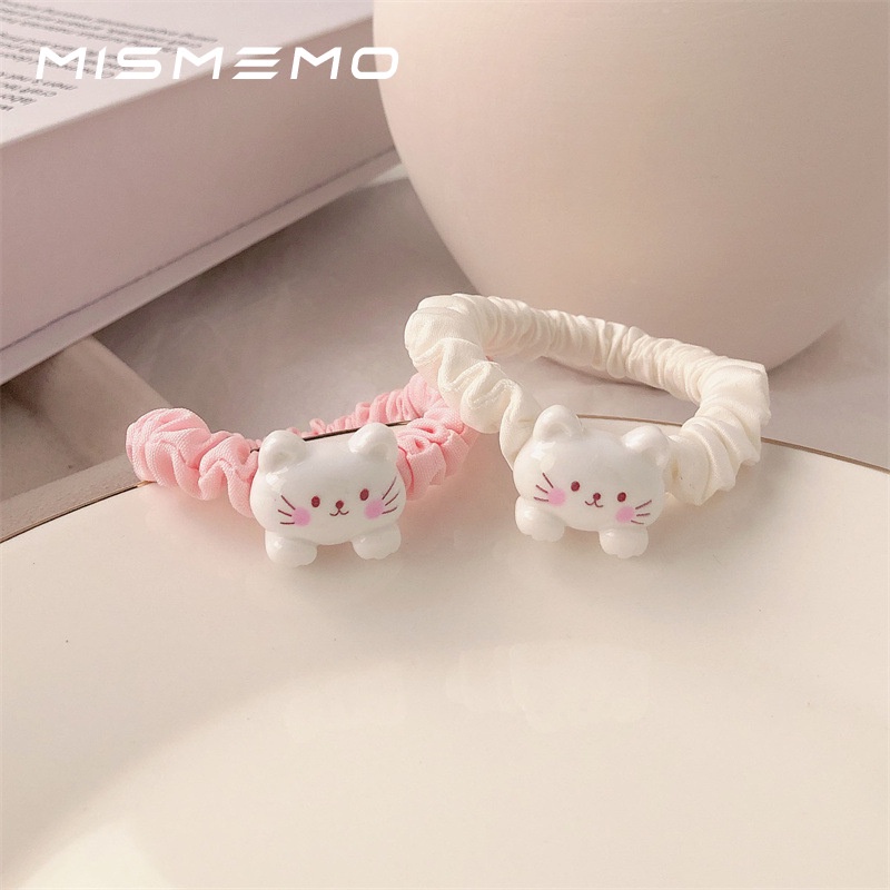 Dây Buộc Tóc Cao Su Co Giãn Hình Mèo Kitty Dễ Thương Phong Cách Nhật Hàn