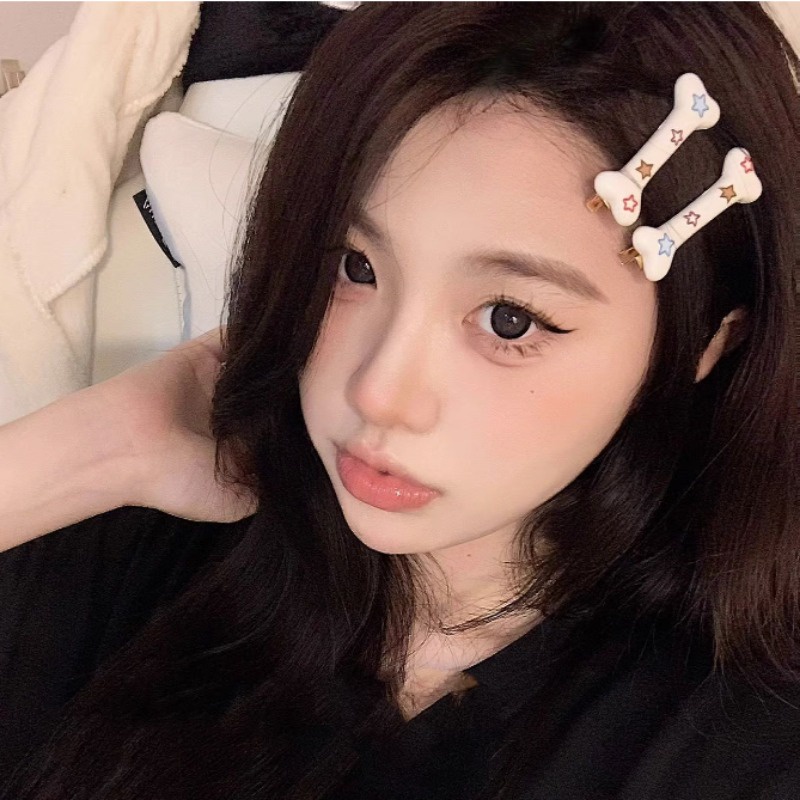 1 Kẹp Tóc Hình Xương Chó / Ngôi Sao / Xương Chó We Flower / Ngôi Sao Thời Trang Cho Nữ Y2K