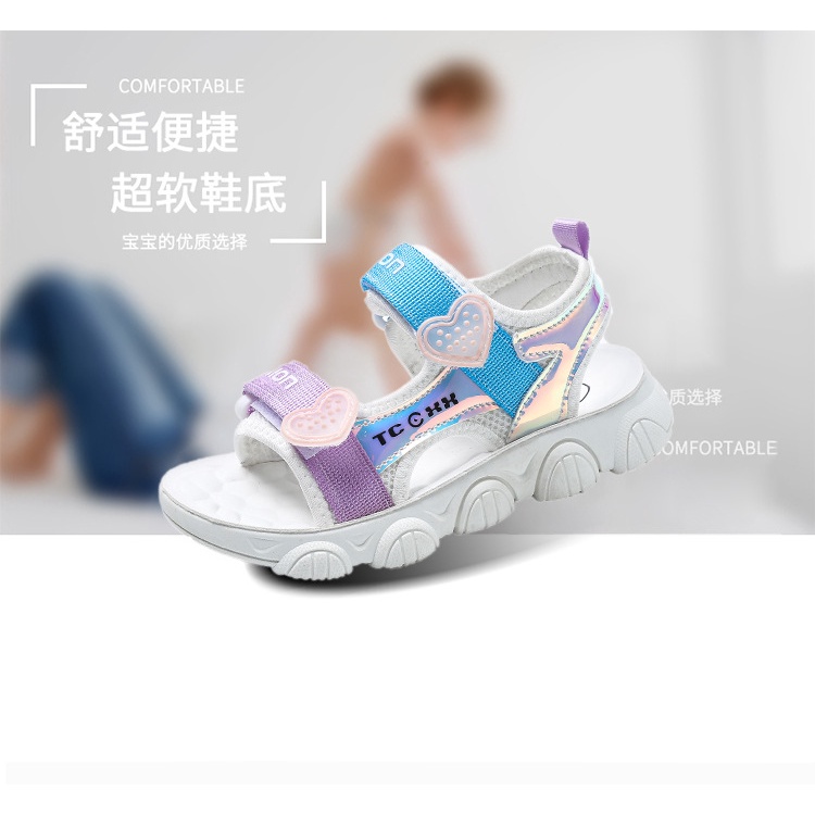 Giày Sandal Đi Biển Mùa Hè 2023 Phong Cách Mới Chống Trượt Kích Thước Vừa Và Lớn Cho Bé Gái