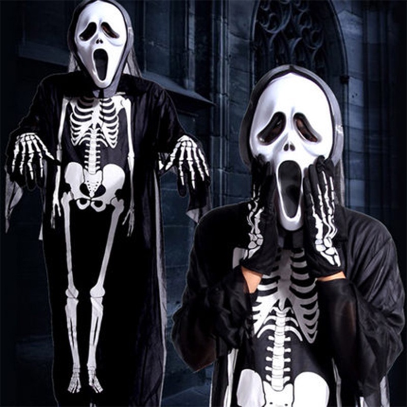 Trang phục halloween cho bé trai ghost skull cosplay party skeleton costume kids party