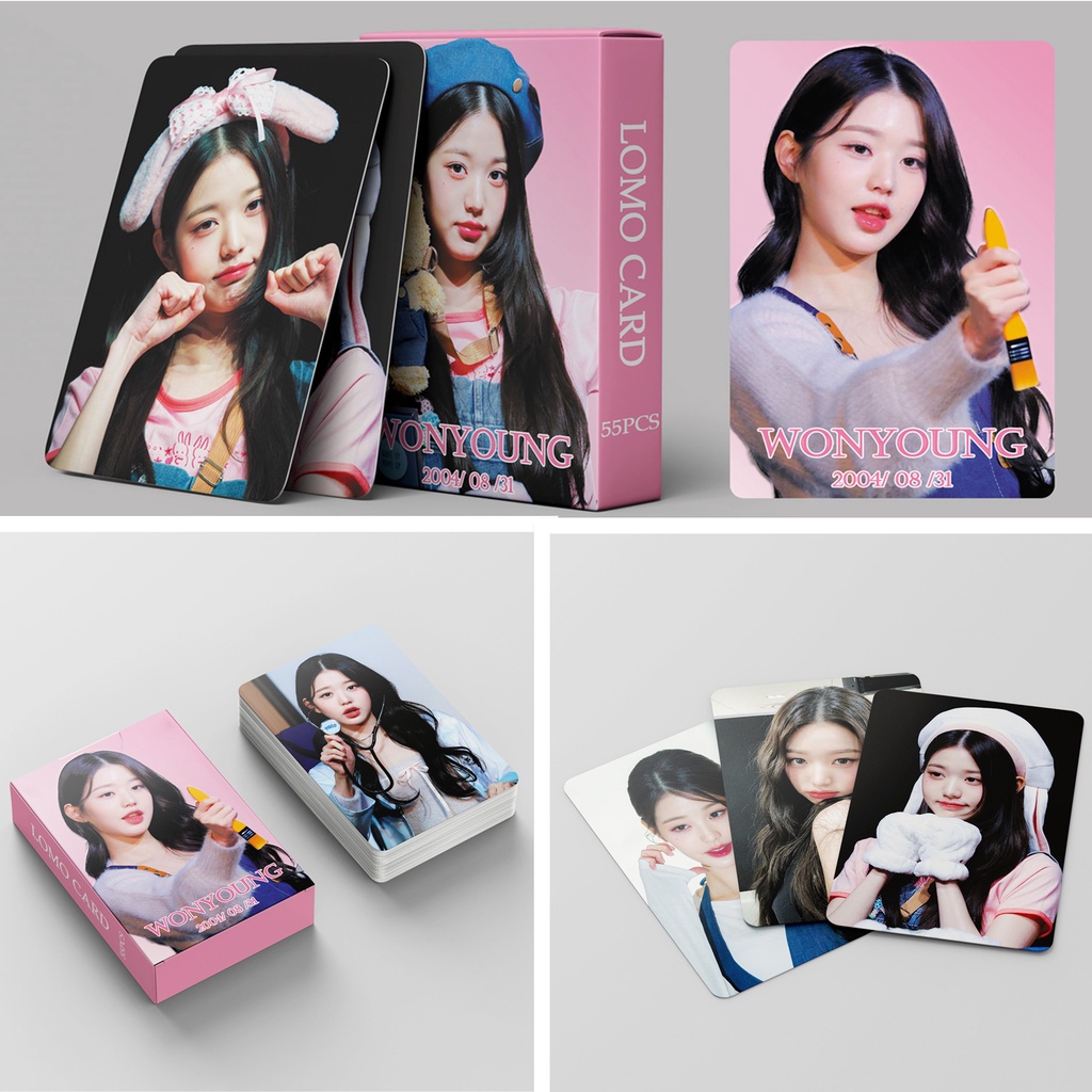 55pcs/box WONYOUNG IVE Photocards Lomo Cards Kpop Postcards Collection New Arrivals