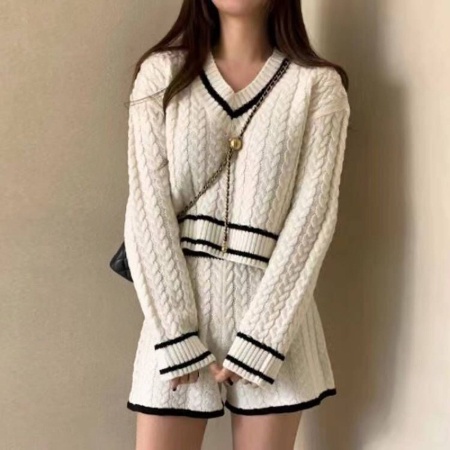 Áo sweater Dệt Kim Cổ v Kiểu Hàn Quốc Thời Trang Thu Đông 2023